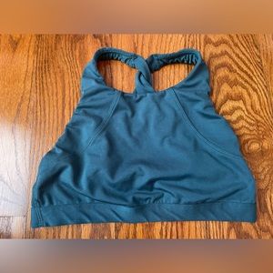 All in Motion high neck green soft Yoga sports bra Size Small
